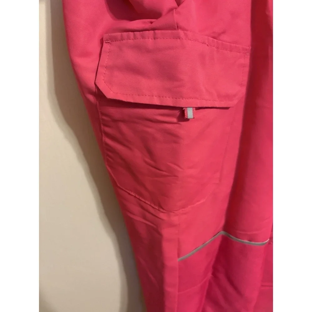 SwissTech Pink Snow Bib Pants 14-16 Kids Unisex Adjustable Straps‎ Pocket